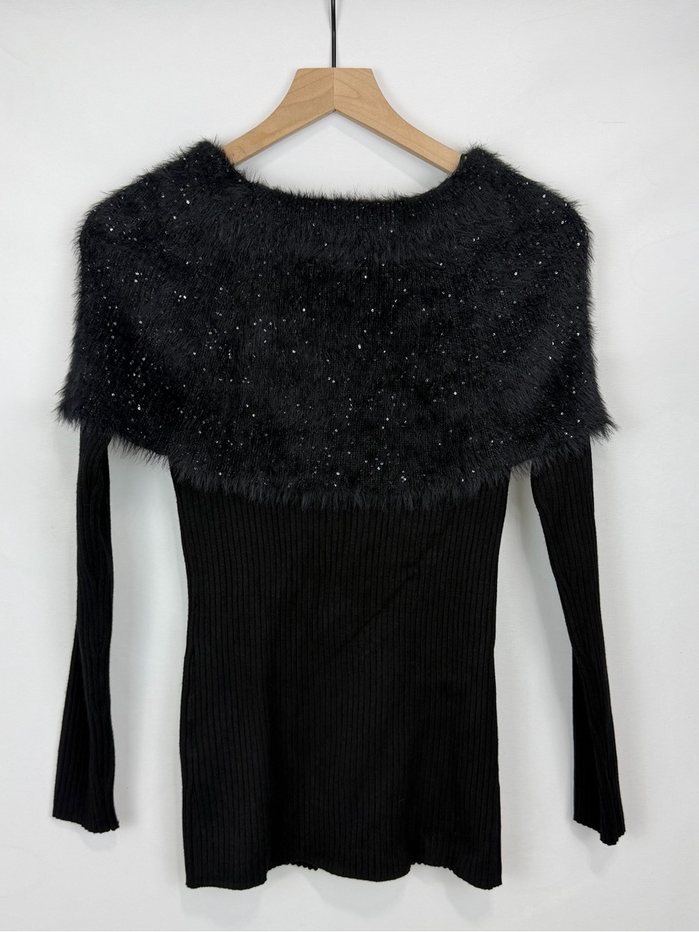 INC Fuzzy Ribbed Knit Sweater - Picture 3 of 4